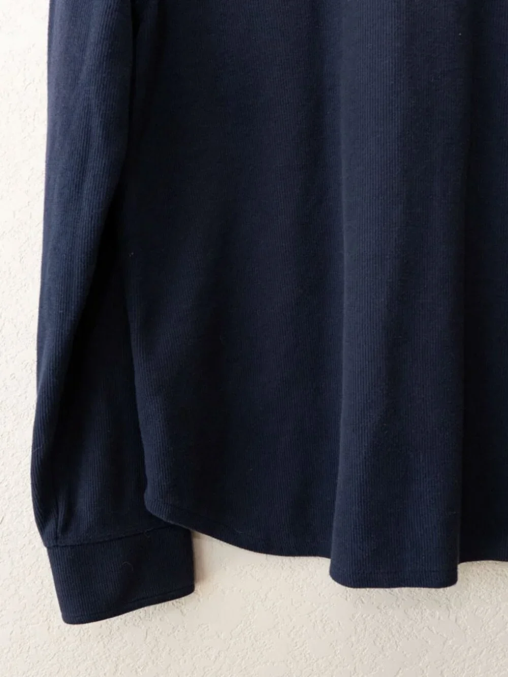 J.Crew Authentic Fleece Navy Ribbed Button Up Shirt Jacket Men's Medium Shacket